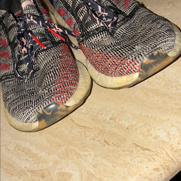 ADIDAS REN ZHE PUREBOOST GO 2019 Black & Red Mesh Sneakers 9 - Picture 9 of 15